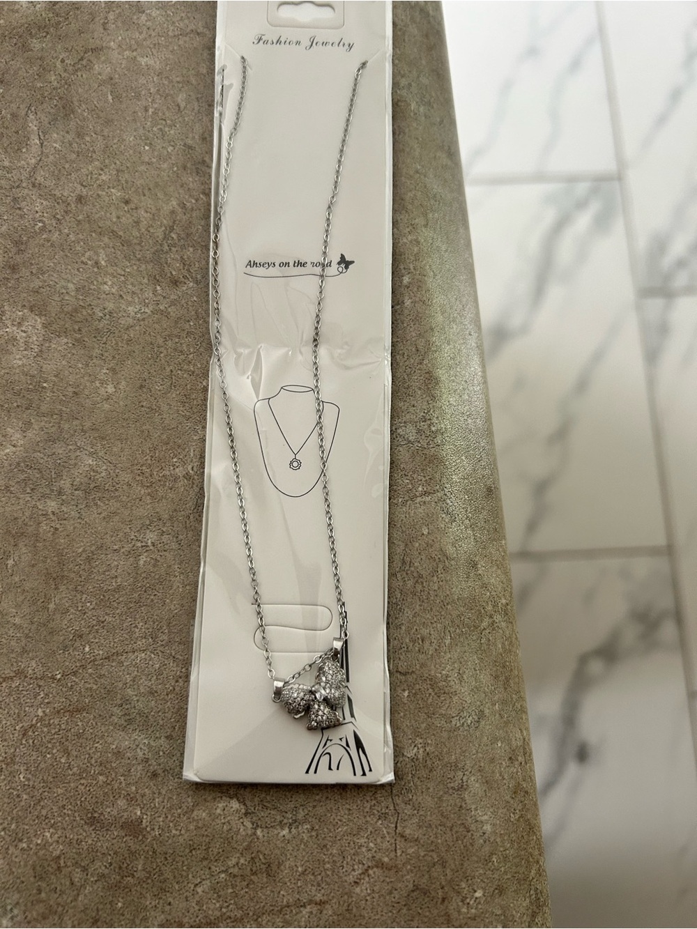 4/$50 Silver Floral Cluster Pendant Necklace - Fashion Jewelry